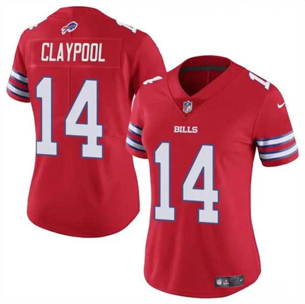 Womens Buffalo Bills #14 Chase Claypool Red Vapor Stitched Jersey Dzhi->women nfl jersey->Women Jersey